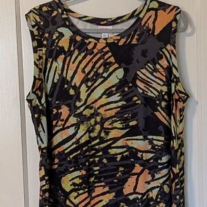 NWOT: L LuLaRoe Monarch Butterfly Cocoa Tank